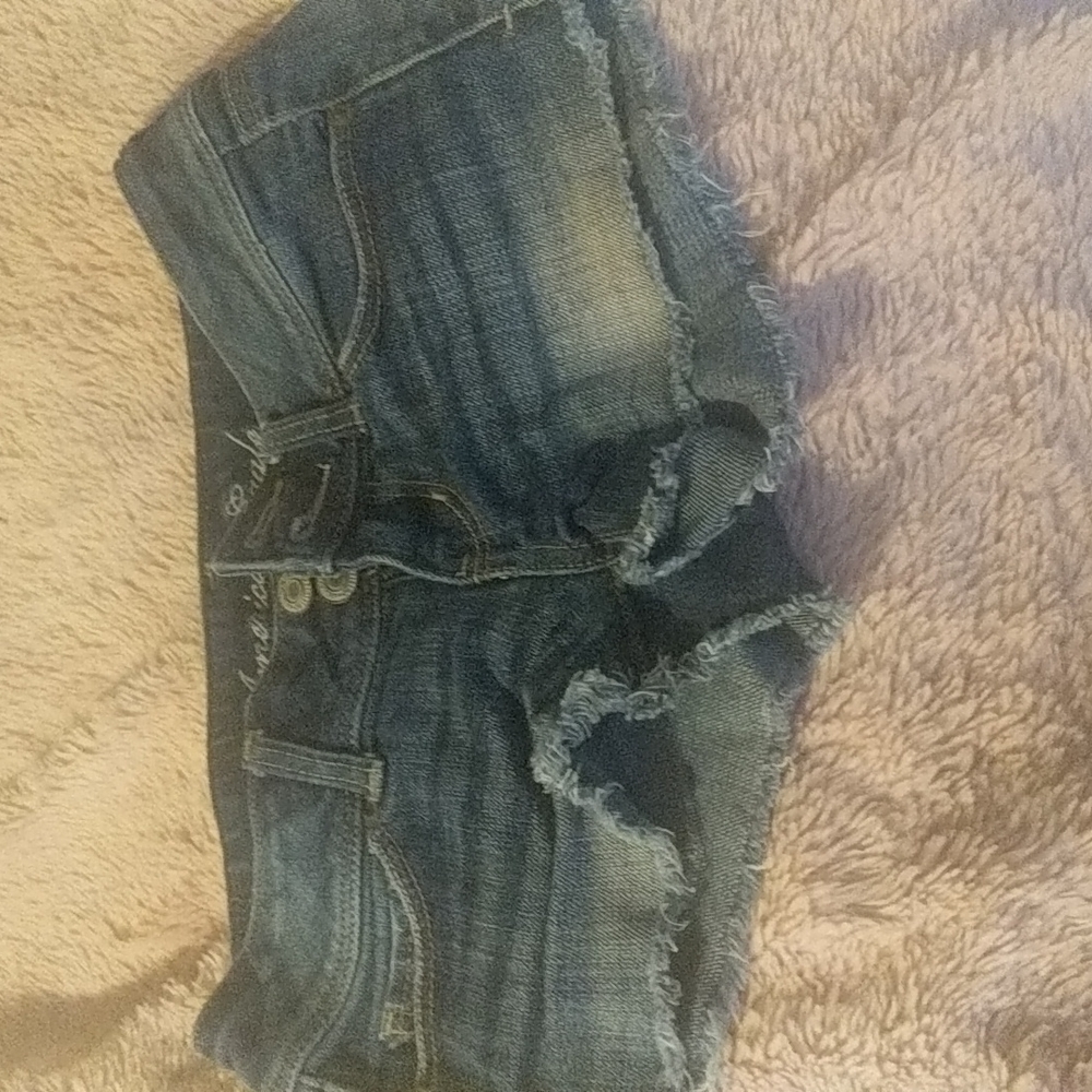 Vintage American Eagle Outfitters Distressed Denim Jean Shorts - Blue